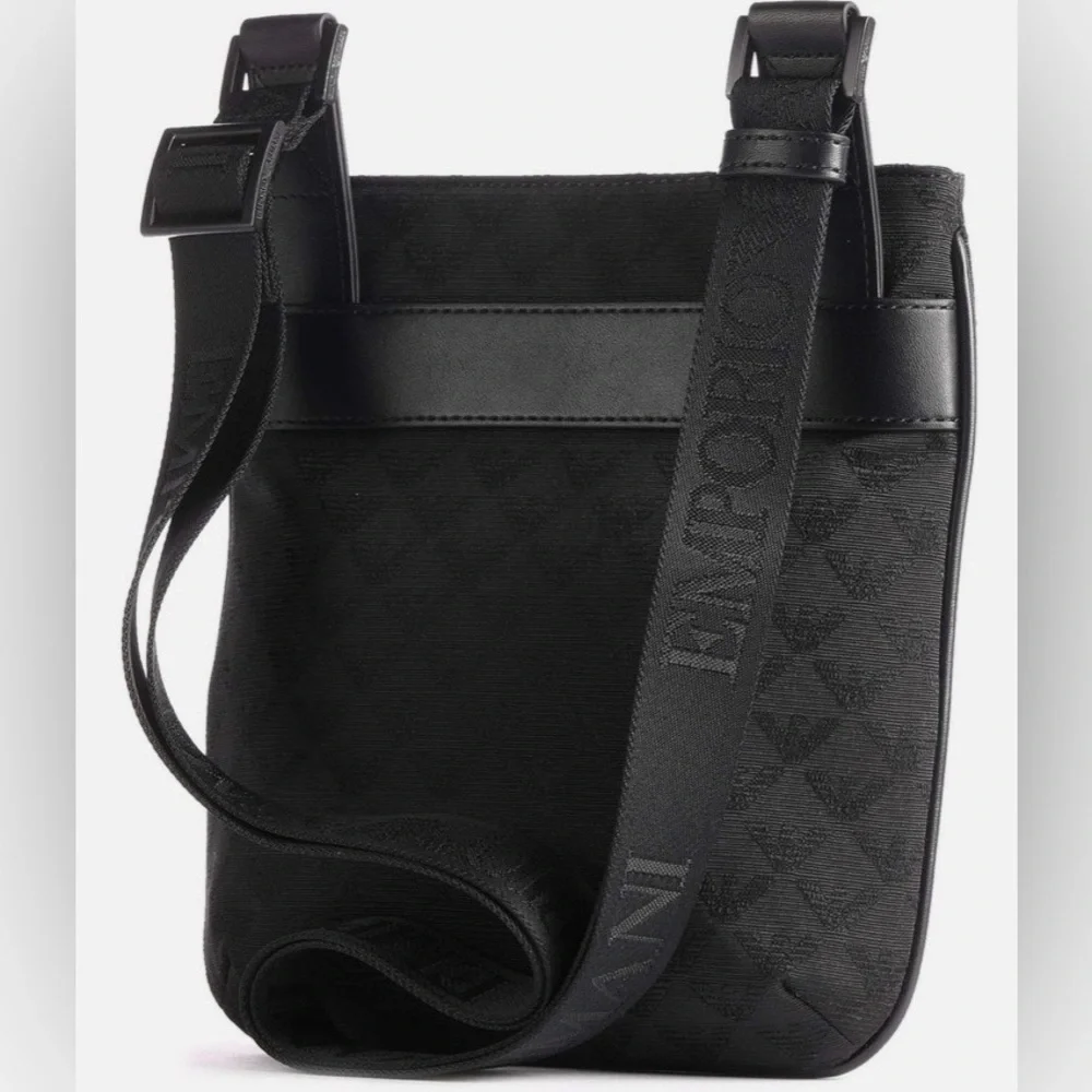 Emporio Armani Y4M234 YO22V Men’s Jacquard Logo Print Cross Body Messenger Bag